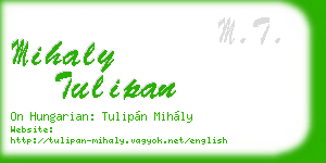 mihaly tulipan business card